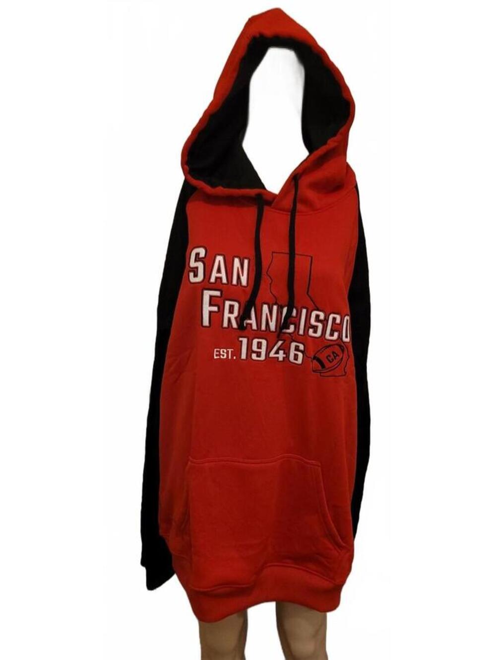 RZUO San Francisco EST. 1946 Unisex Men Women Pullover Hoodie Red Black XXL